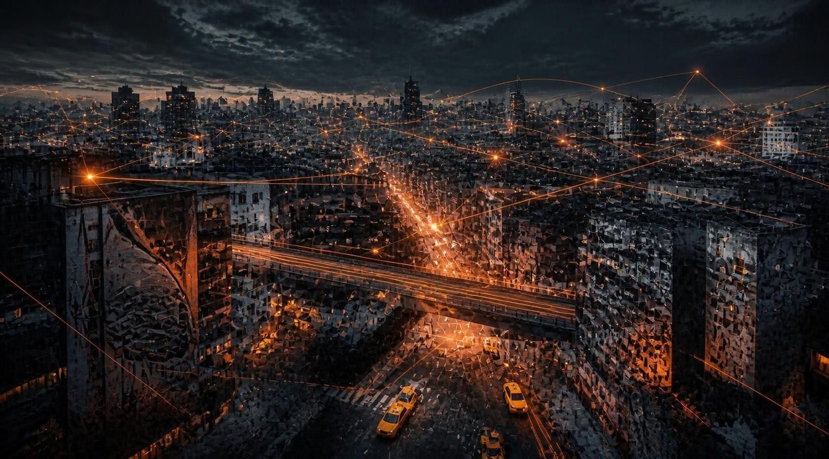 Sao Paulo at night: skyline lights