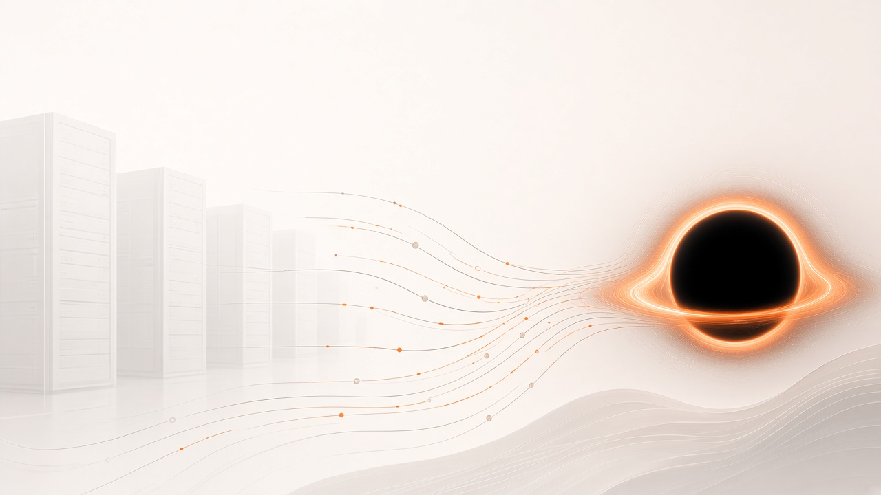 NulNet light dedicated: metal silhouette into black-hole null on #f2f4f3